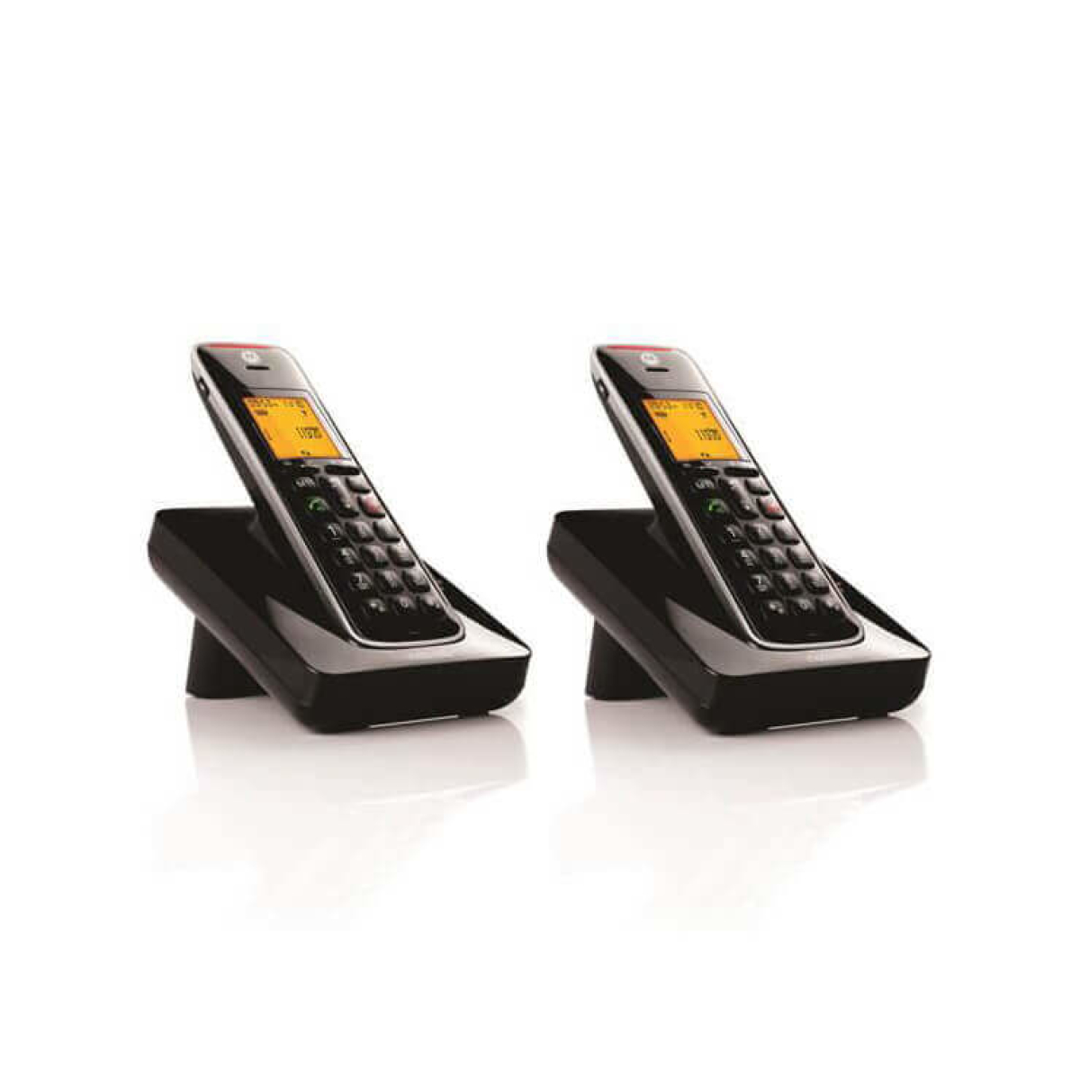 טלפון אלחוטי 2 שלוחות עברית מוטורולה Motorola CD202IL שחור